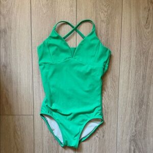 Jo and Jax Youth Large Green Leotard